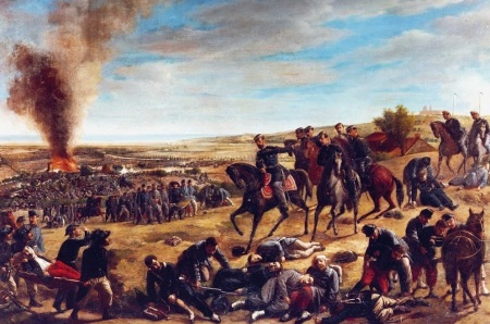 The 1860 battle of Castelfidardo, in which the Papal States suffered a major defeat at the hands of Italian nationalists.