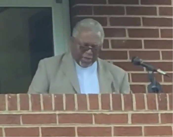 The Rev. Harvey Saunders leads First Baptist Church Hollins in Roanoke. Virginia. 