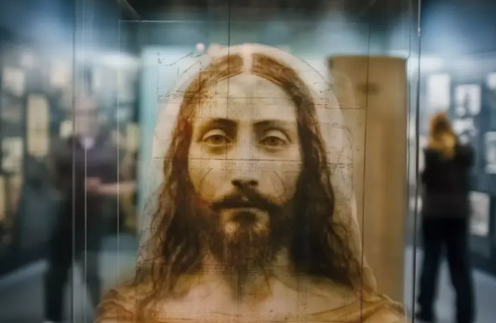 An AI-generated image inspired by the Shroud of Turin.