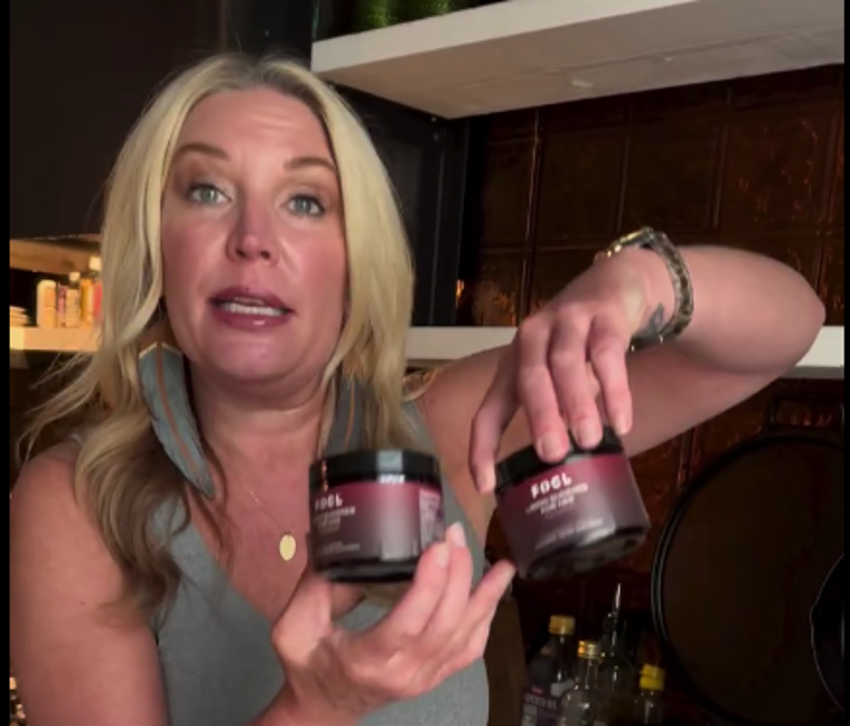 Christian influencer Jen Hatmaker promotes "libido gummies" and "arousal oil" in a Facebook post on September 28, 2023.