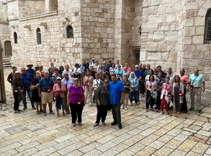 A tour group hosted by First Baptist Church of Fernandina Beach, Florida, that was in Israel during the outbreak of war between Hamas and Israel in October 2023. The group successfully arrived back in the United States on October 15, 2023. 