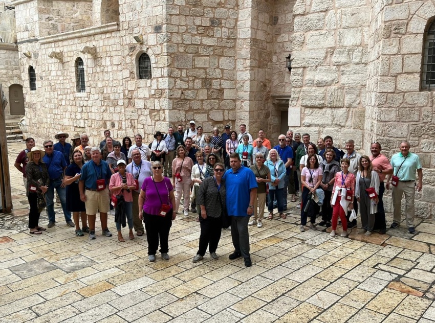 A tour group hosted by First Baptist Church of Fernandina Beach, Florida, that was in Israel during the outbreak of war between Hamas and Israel in October 2023. The group successfully arrived back in the United States on October 15, 2023.