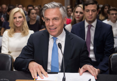 Jon Huntsman prepares to testify before the U.S. Senate Foreign Relations Committee on his nomination to be ambassador to Russia on Capitol Hill in Washington, D.C., on September 19, 2017. 