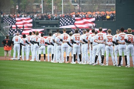 Tonight, the @Orioles became the first pro team to wear uniforms