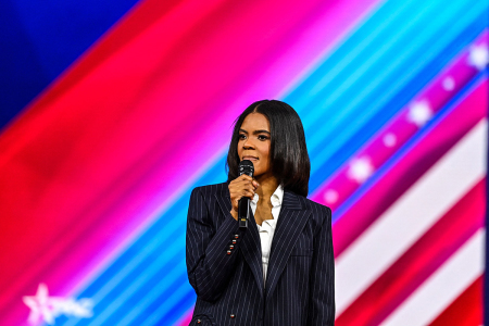 Conservative political commentator Candace Owens speaks at the Conservative Political Action Conference 2022 (CPAC) in Orlando, Florida, on Feb. 25, 2022.