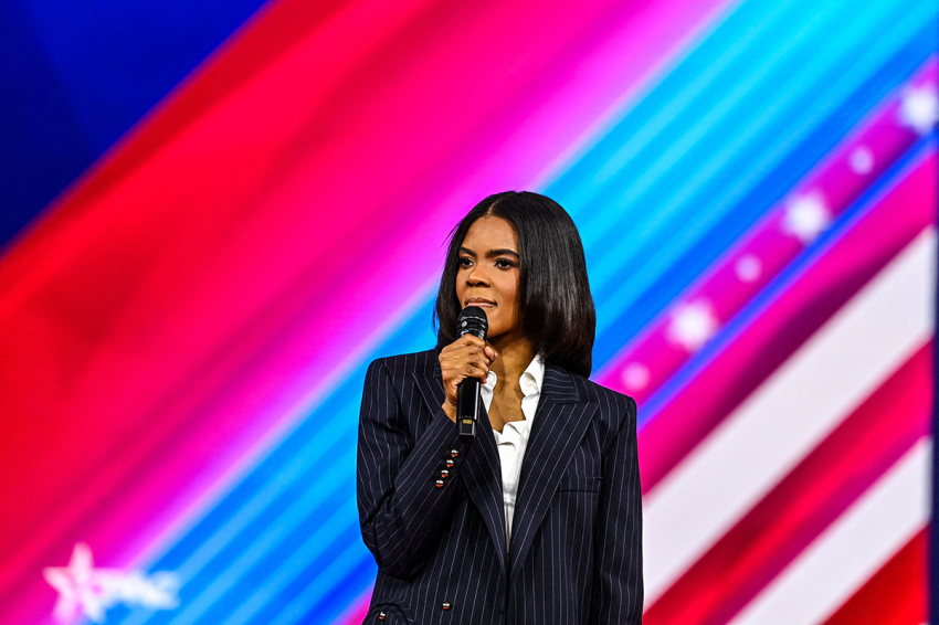 US conservative author Candace Owens speaks at the Conservative Political Action Conference 2022 (CPAC) in Orlando, Florida, on February 25, 2022.
