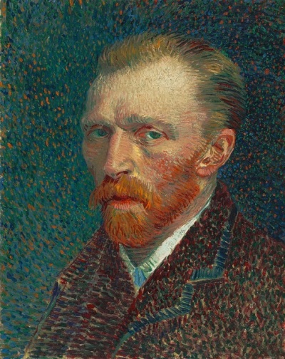The 1887 self-portrait of Vincent van Gogh. 
