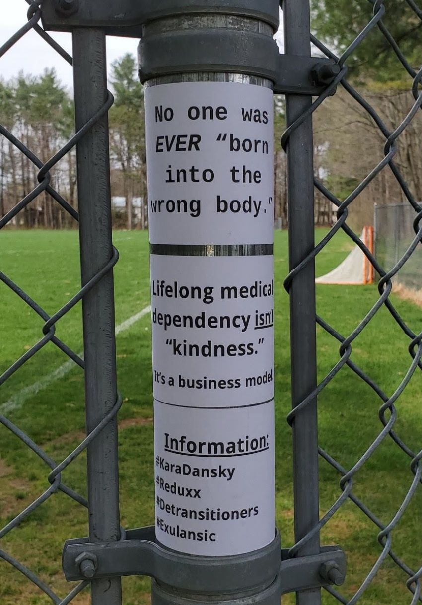 Bill Oetjen said he was recently served with three citations from the Burlington Police Department for plastering local utility poles with stickers urging the defense of "women’s sex-based rights, spaces, and sports."