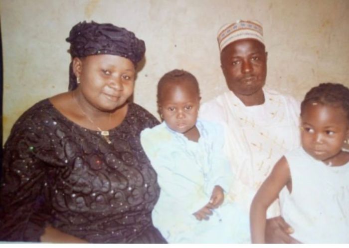 Rhoda Jatau pictured with her family before her imprisonment for a WhatsApp message.