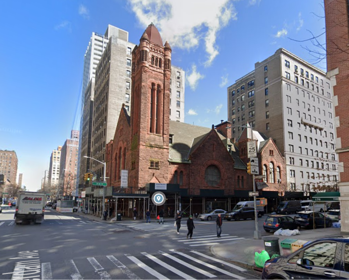 West Park Presbyterian Church at 165 W. 86th Street and Amsterdam Avenue on the Upper West Side of Manhattan in New York City.