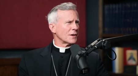 Bishop Joseph Strickland of the Roman Catholic Diocese of Tyler, Texas, speaks during an interview on July 12, 2021.