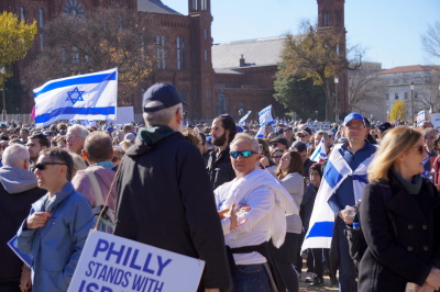 Thousands of demonstrators gathered for the Americans March for Israel event in support of Israel and in support of the effort to free the hostages and combat antisemitism. The March took place in Washington D.C. on Nov. 14, 2023.