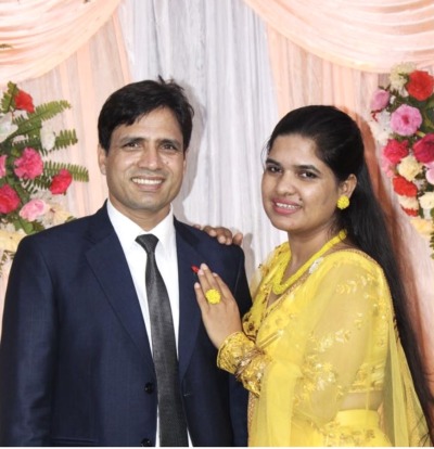 Pastor Keshab Raj Acharya and wife Junu