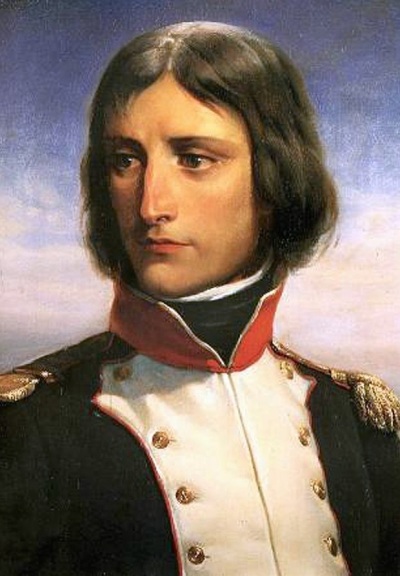 Napoleon Bonaparte as a young military officer, depicted in an 1830s painting. 