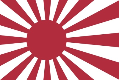 The flag of the Empire of Japan.