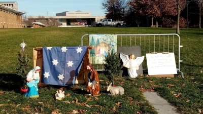 A Nativity scene outside the National Constitution Center in Philadelphia, Pa., in 2022.