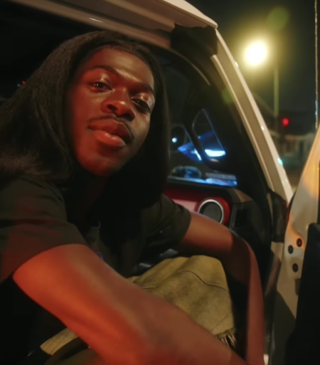 Rapper Lil Nas X appears in a snippet of a music video posted on social media in November 2023.