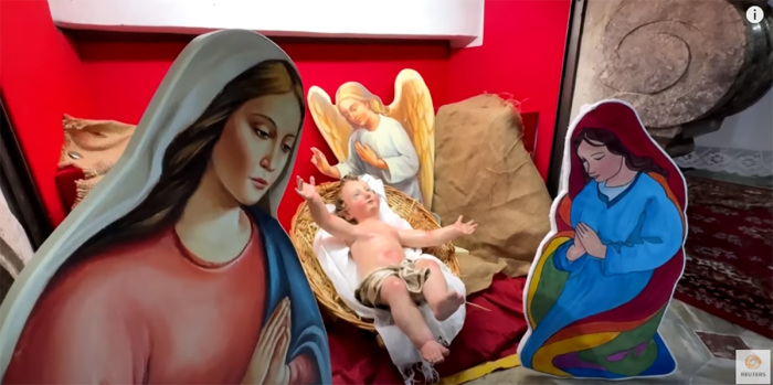 A Nativity scene featuring 'two mothers' of the baby Jesus instead of the biblically accurate Mary and Joseph went on display in a church in southern Italy, sparking fury among many Catholics and Christians worldwide, December 23, 2023.