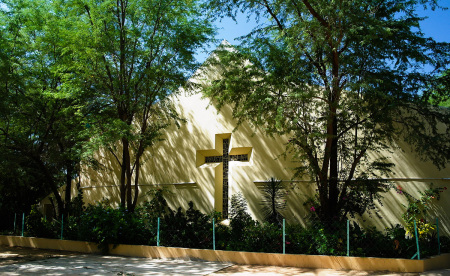 Exterior of Catholic Cathedral of St. Joseph at Nouakchott, Mauritania.