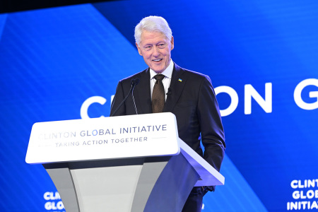 Former President Bill Clinton speaks onstage during the Clinton Global Initiative September 2023 Meeting at New York Hilton Midtown on September 19, 2023, in New York City.