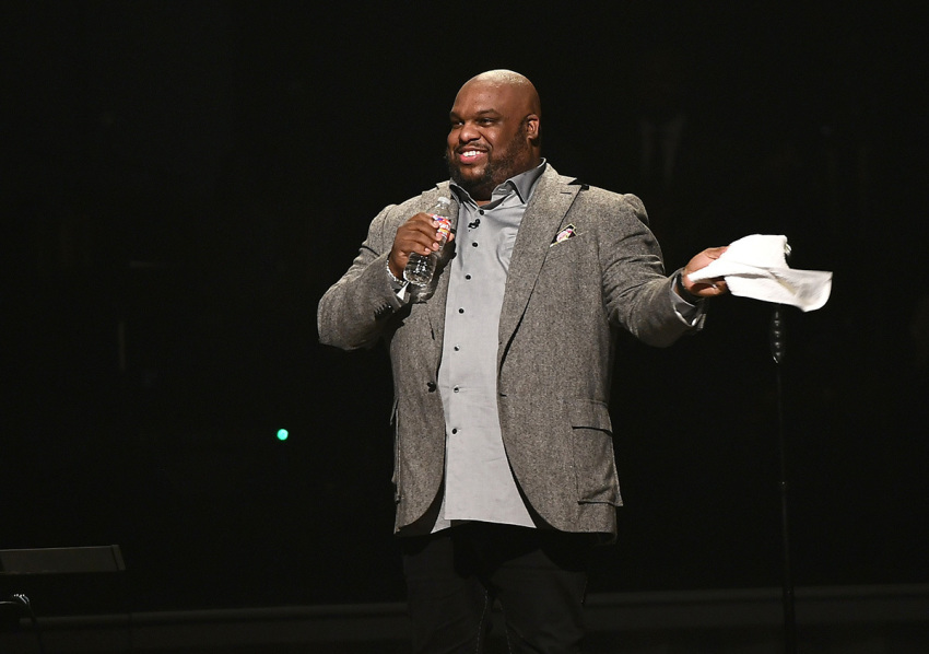 Pastor John Gray speaks onstage during the BET Presents Super Bowl Gospel attends the BET Presents Super Bowl Gospel Celebration at Lakewood Church on February 3, 2017, in Houston, Texas. 