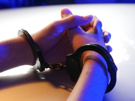 A man in handcuffs