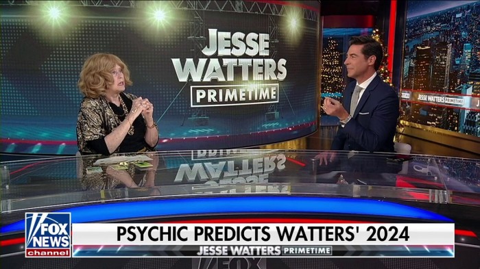 Fox News host Jesse Watters invited psychic Paula Roberts on his show last week to predict the country's political future with a tarot card reading, which prompted backlash from some on social media.