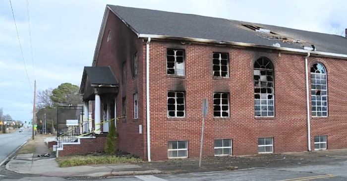 Sixth Avenue Community Church of Decatur, Alabama was damaged by a fire that hit in the early hours of Jan. 1, 2024. 