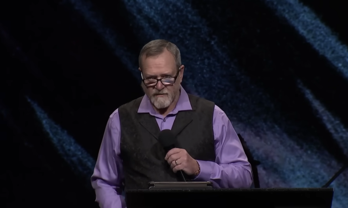 General Kurt Fuller, executive director of IHOPKC, presents an update on the investigation of misconduct allegations at Forerunner Church on Sunday, January 14, 2023.