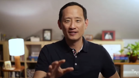 Curtis Chang speaks in a 2021 video from the 'Christians and the Vaccine' initiative by Redeeming Babel.