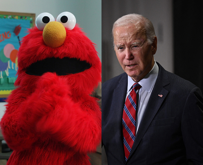 Elmo; President Joe Biden 