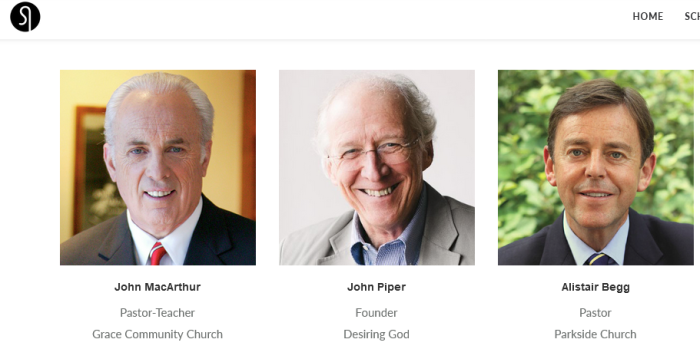 A screenshot of a now-archived version of the Shepherd's Conference website shows Pastor Alistair Begg listed as a speaker for the March conference. Begg's name is no longer listed on the website.