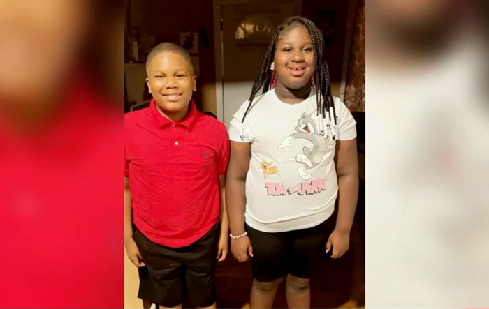 Ten-year-old fraternal twins, Brionna Childs (R) and Breon “BJ” Childs (L), died in a house fire in Manchester, Georgia, on February 3, 2024.