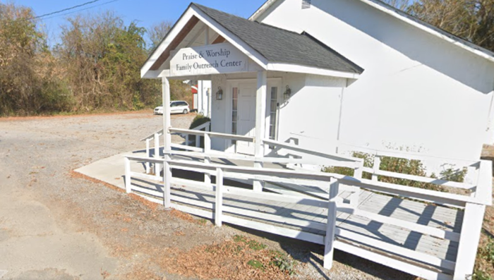 The Praise & Worship Family Outreach Center in Jasper, Tennessee.