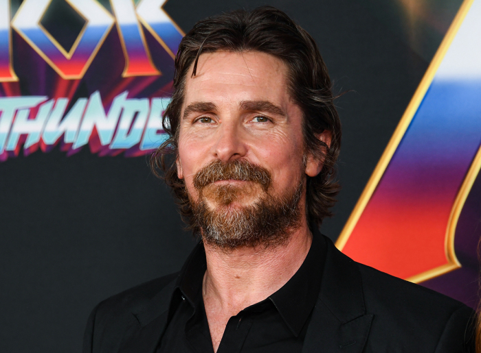 Christian Bale attends the Marvel Studios 'Thor: Love And Thunder' Los Angeles Premiere at El Capitan Theatre on June 23, 2022, in Los Angeles, California. 