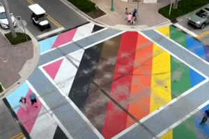 Florida teen charged with felony for leaving 'donut burnout' skid marks on LGBT pride mural