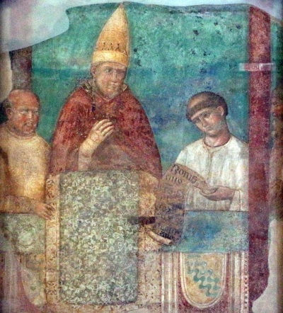 Boniface VIII (1235-1303), former head of the Roman Catholic Church and ruler of the Papal States. 