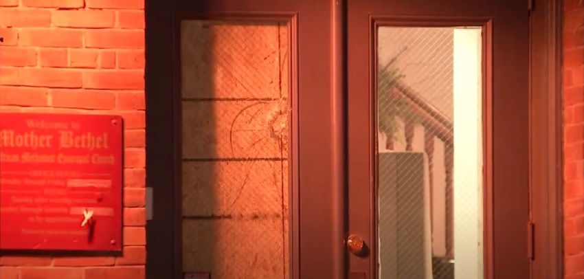 Mother Bethel African Methodist Episcopal Church of Philadelphia, Pennsylvania, experienced vandalism in February 2024 when someone threw rocks into several of the building's windows.