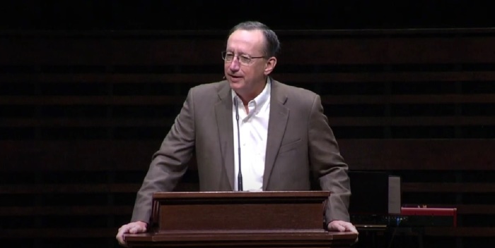 Jeff Iorg, president of Gateway Baptist Theological Seminary, speaks at Southwestern Baptist Theological Seminary in September 2022. 
