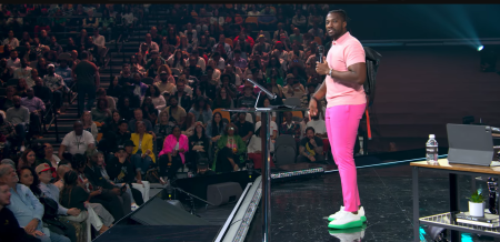 Pastor Michael Todd of Transformation Church in Oklahoma preaches on Sunday March 3, 2024.