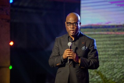 Herbert Onyewumbu Wigwe speaks onstage at Global Citizen Live, Lagos on September 18, 2021 in Lagos, Nigeria. 