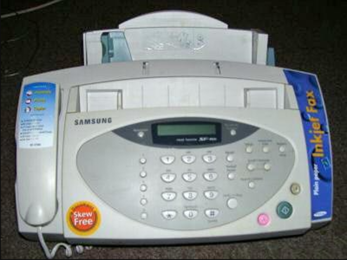 A Samsung fax machine. 