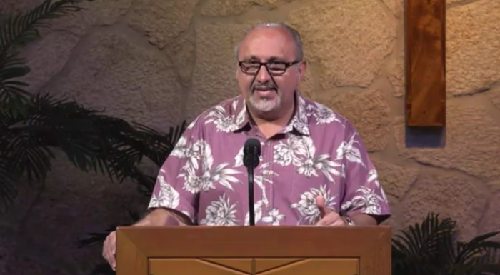 Pastor J.D. Farag of Calvary Chapel Kaneohe delivers a sermon March 24, 2024.