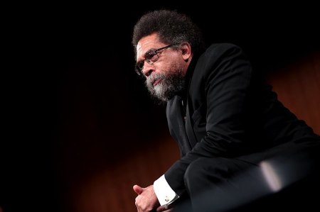 Cornel West speaks with attendees at the Student Pavilion at Arizona State University in Tempe, Arizona, in January 2018.