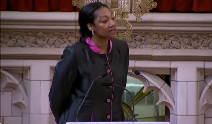 The Rev. Eboni Marshall Turman is a Yale Divinity School professor and former assistant pastor to the late Abyssinian Baptist Church leader, Pastor Calvin O. Butts III.