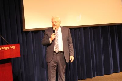 Former U.S. Ambassador to Israel David Friedman speaks at the Keep God's Land event at The Heritage Foundation in Washington, D.C., on April 15, 2024.