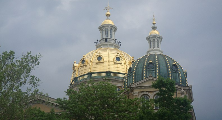 The Iowa Capitol in Des Moines, Iowa.