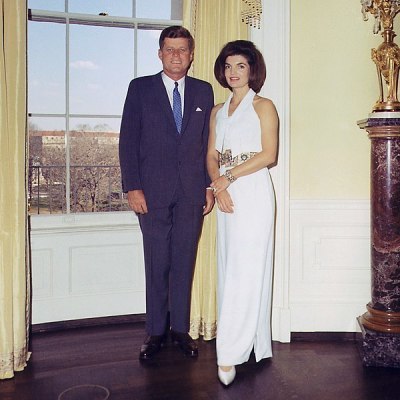 U.S. President John F. Kennedy and his wife, Jacqueline, are seen in this photograph taken in the White House in March 1963. 