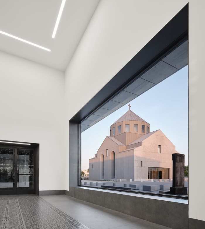 Saint Sarkis Armenian Church and Community Center, completed in 2022, in the north Dallas suburb of Carrollton Texas.