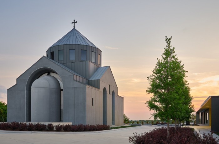 Saint Sarkis Armenian Church and Community Center, completed in 2022, in the north Dallas suburb of Carrollton Texas.